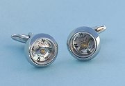 Detail of Compass on Stanley London Compass Cufflinks