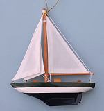 Detail of Cutter Sailboat Ornament