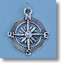 Silver Plated Tibetan Compass Rose Pendant