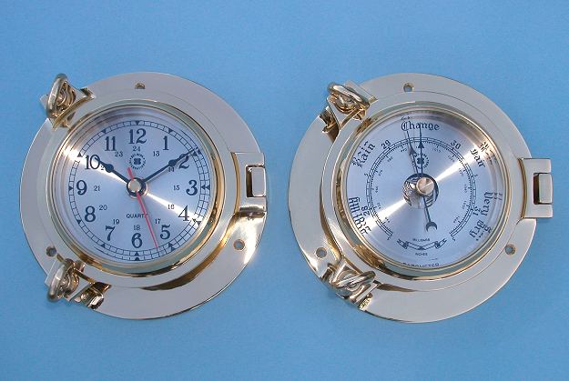 Medium Size Ship's Clock & Barometer