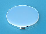 Oval Compact Mirror with Lid Closed