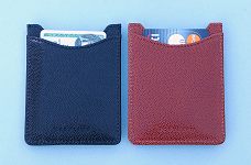 Back of Brown and Black Leather Credit Card Wallets