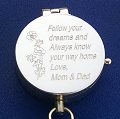 Compass with stock flower graphics and custom text