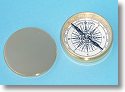 Gold-Plated Brass Desk Compass