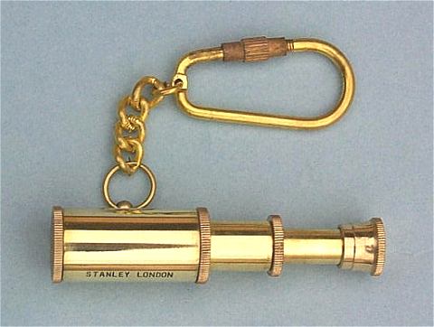 Brass 3-Pipe Telescope Key Chain