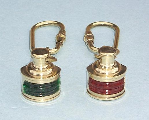 Brass Navigation Light Key Chains