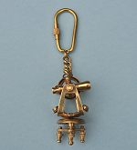 Brass Theodolite Key Chain