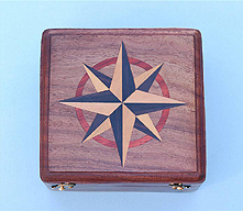 Inlaid Compass Rose case