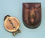 Antique Patina Military Lensatic with Distressed Leather Case