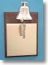 Large Walnut Presentation Plaque w/ Brass Bell