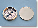 Polished Brass Desk Compass with Removable Lid