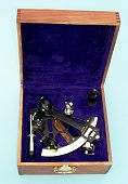 Sextant in Hardwood Case