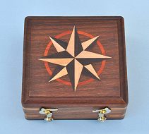 Inlaid Compass Rose case