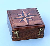 Optional Hardwood Case with Hand Inlaid Compass Rose